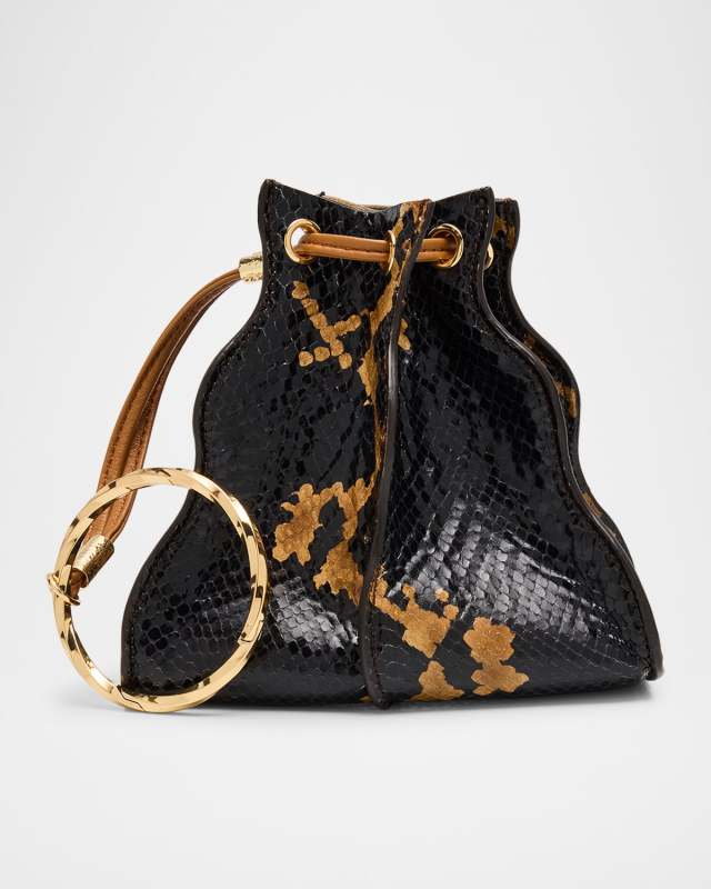 Adria Pleated Wave Pochette Wristlet